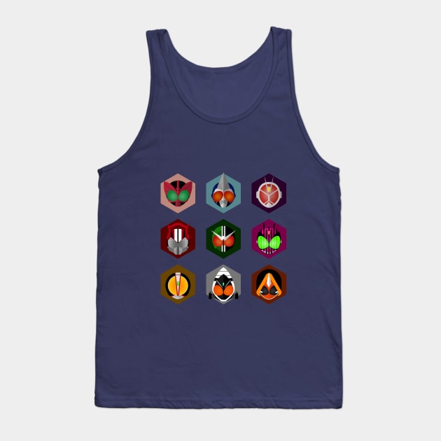 3x3 Kamen Riders Tank Top by firstneevha